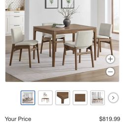 Stella Dining Table and 4 Chairs Retail $820