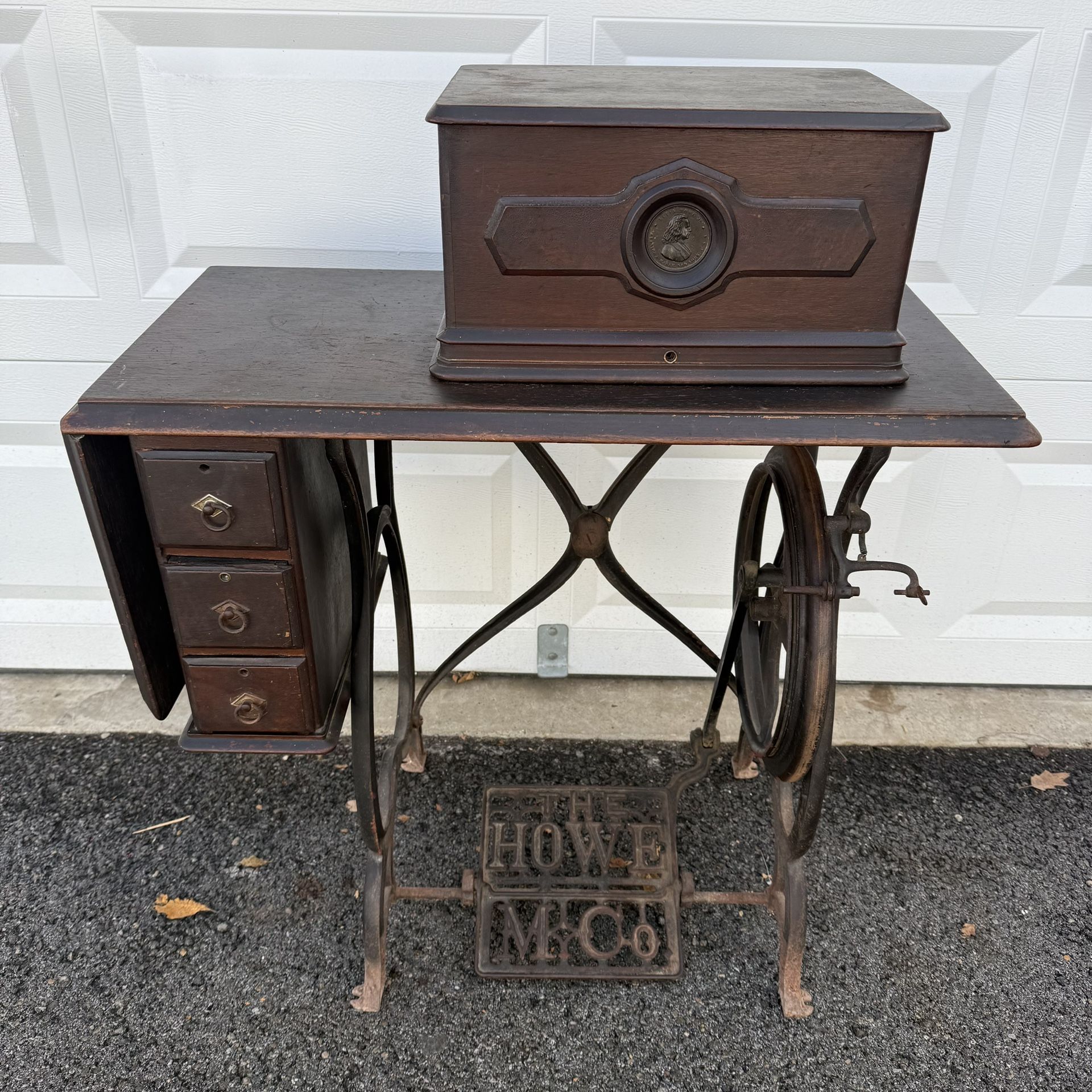 Antique 1877 Elias Howe Treadle Sewing Machine