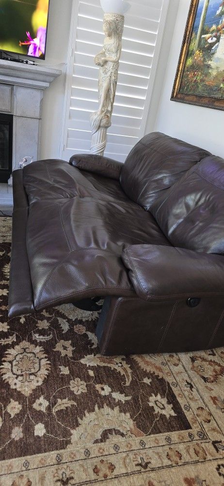 Leather Sofa and Chair 