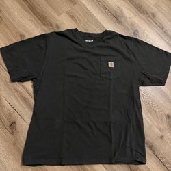 Carhartt Men's XL Black Cotton Loose Fit Pocket Logo Short Sleeve T-Shirt
