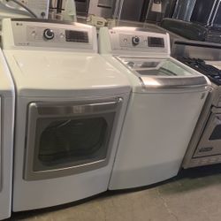 LG TOP LOAD WASHER AND DRYER