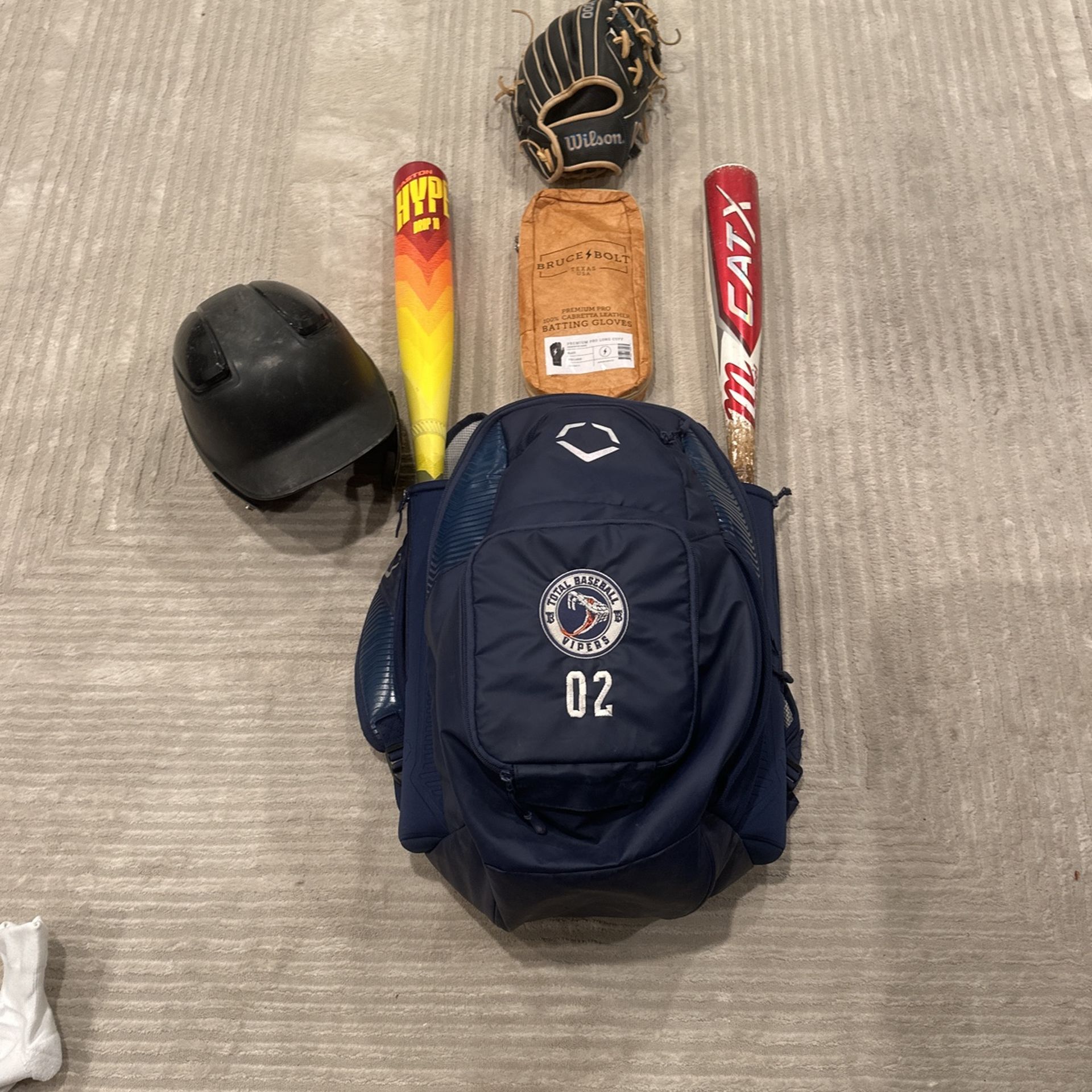 Collection Of Baseball Equipment Marucci Cat X Not Available