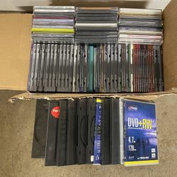 Empty CD/DVD Individual Cases (106 pieces)