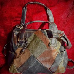 Fossil Patch Work Leather Shoulder Bag