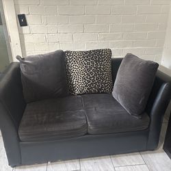 Black leather couch