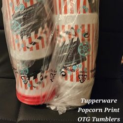Tupperware Popcorn Print OTG Tumblers Set Of 4