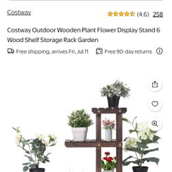 Outdoor Wooden Plant/flower Display Stand