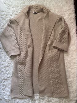 LIKE NEW/ Petal & Pup Heavy Thick Large Lapel Knitted Cardigan Casual Long Sweater Jacket