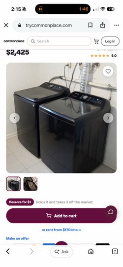 Samsung Top Load Washer/Dryer Set