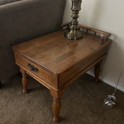 (2) Oak End Tables 