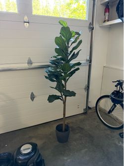 QVC Faux Fiddle Leaf Fig Tree + IKEA Planter