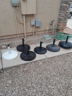 6 different Umbrella Stands 30-45+ lbs $30-$40 each See All Photos Read Description
