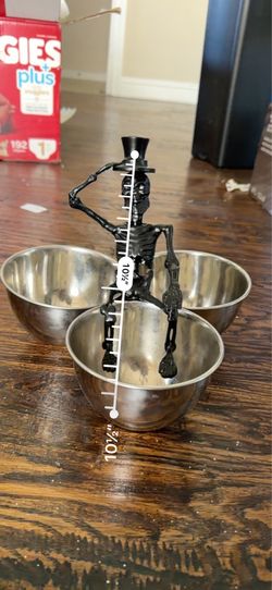 Gothic Style Skeleton Tiered Serving Dish - Halloween Decor