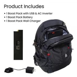 Boost Pack Smart Bag, travel backpack integrated power AC ports, 4 USB ports