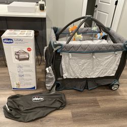 Like New Chicco Lullaby Pack and Play Playard w/ Changing Table And Play Gym
