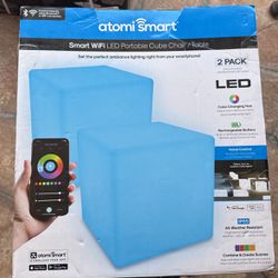 atomi smart 37289 Portable Indoor/Outdoor Cube Light (2 Pack)