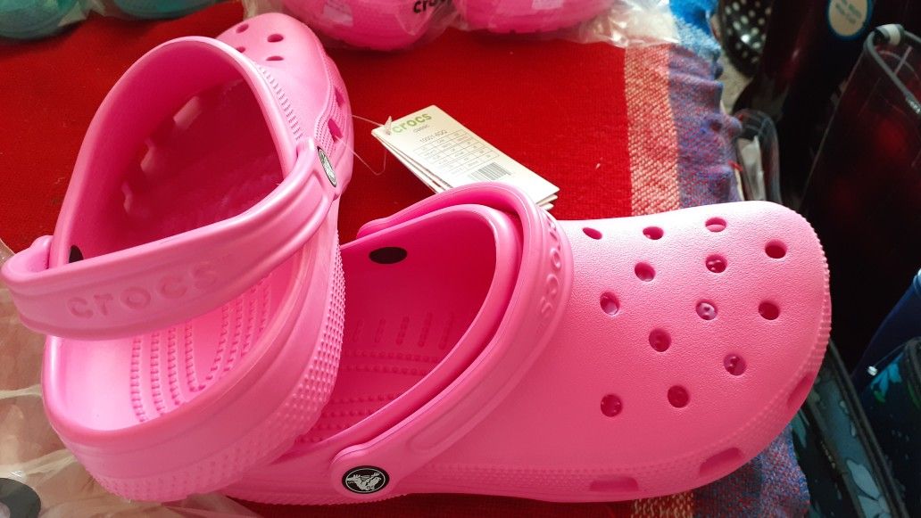 Croc's Bright Pink , Size 10.