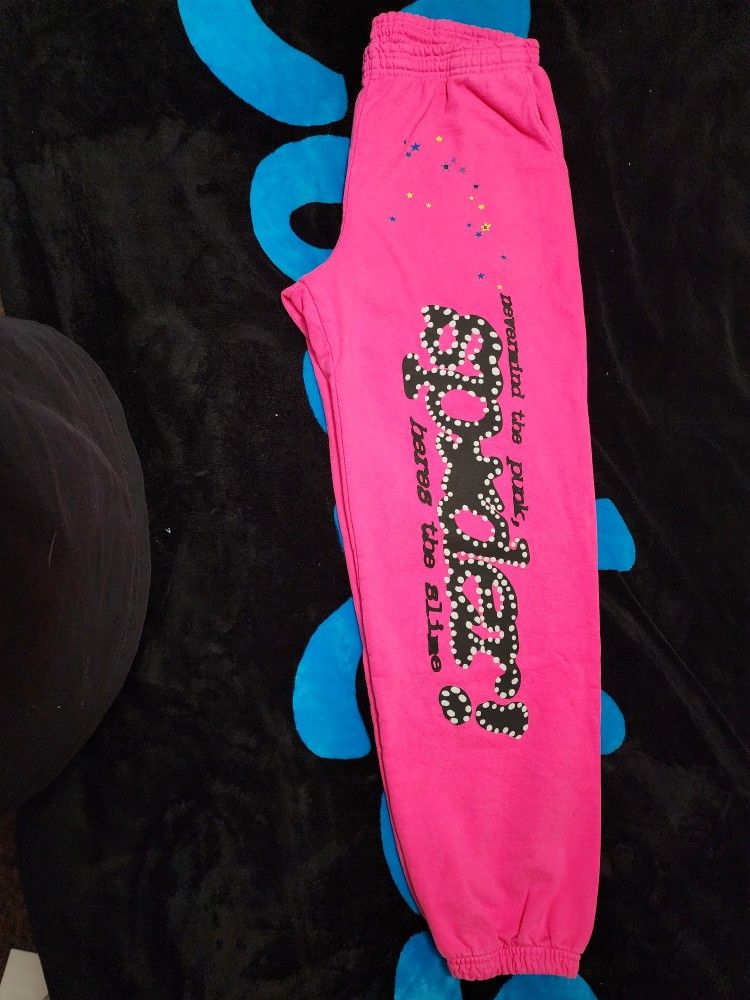Sp5der V2 Pink Sweatpants XL