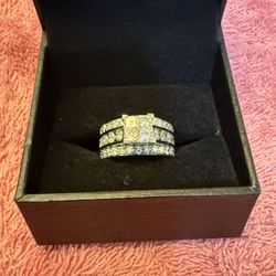 Princess & Round 14K White Gold Engagement Ring