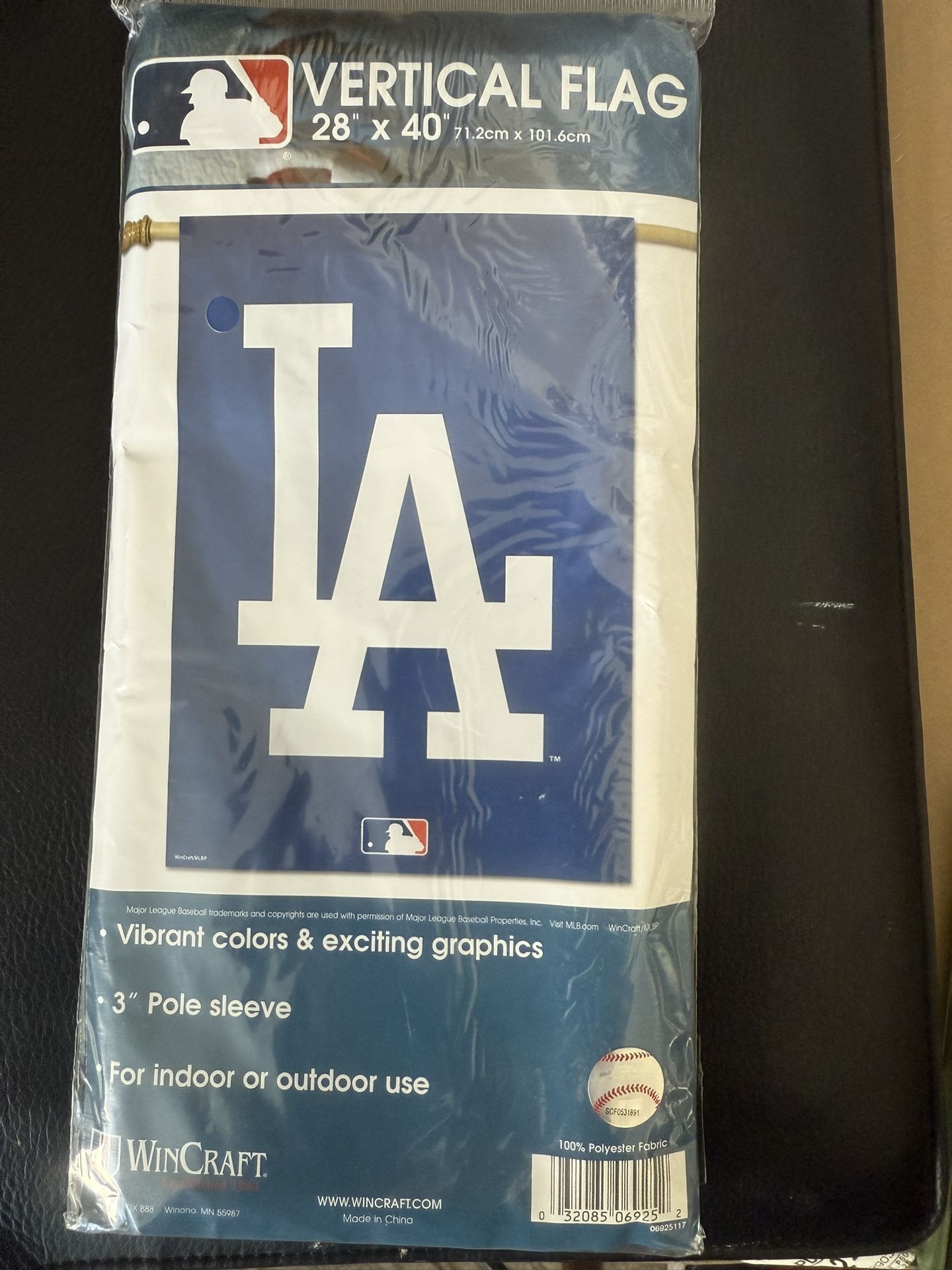 Official LA Dodgers 28x40” vertical Flag