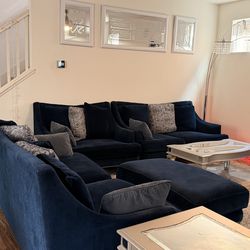 4-Piece Couch with 2 Coffee Tables