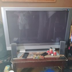 Silver 45" Panasonic TV With Surround Sound 