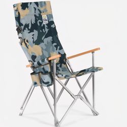 FOXCAMP Folding Camping Chair for Outside, High Back Lawn Chair, Jungle 