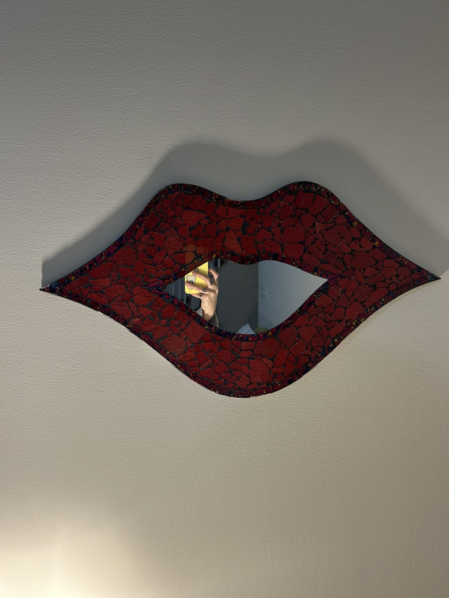 Handmade Red Kisses Mirror