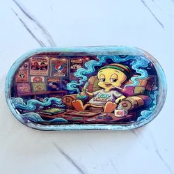 Stoned Tweety Bird Tray | Custom Cartoon Stoner Accessory
