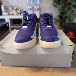 Size 9.5 - Nike Air Force 1 Low '07 QS 'Purple Skeleton Halloween ' 2021