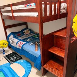 solid wood bunk bed 
