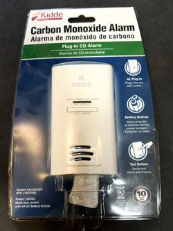 Kidde KN-COB-DP2 Carbon Monoxide Alarm AC Powered PlugIn w/ Battery Backup