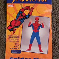 Marvel Spider-Man Costume Children's Plus Size 7-10