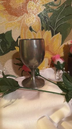 Small Pewter Metal Goblet Cup