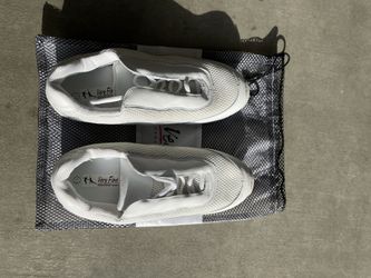 Brand New Very Fine Mens White Dance Dancing Sport Shoes Size 12.5 11.25 Inches With Bag And Receipt