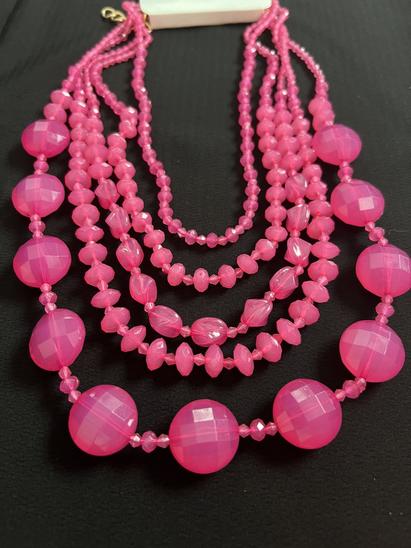 Pink multi layer necklace 