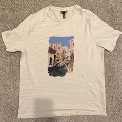 White Graphic Art Tee (Venice / Europe Scene)