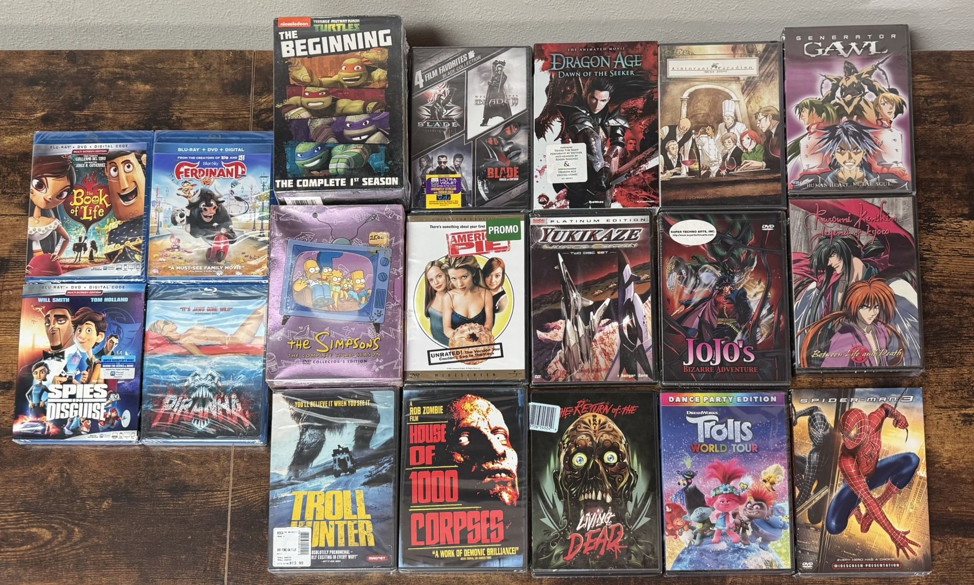 NEW and SEALED DvDs and Blu Rays $5 each
