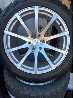 22x10.  MACHINE. 285/45/22.  VENOM POWER