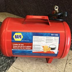 NAPA PORTABLE AIR TANK 5 GAL. BAD VALVE CHUCK
