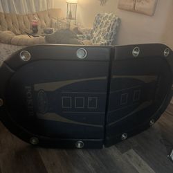 Poker Table And 3 Sets Of Chips