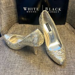 WHBM Gold Heels 8.5