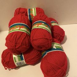 Lot Of Super Soft Red Yarns 8