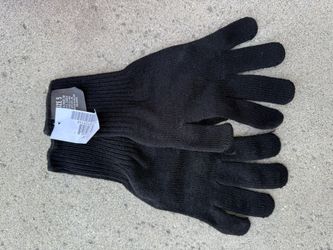 $5 Mitts Nitts Military Surplus Black Acrylic Knit Work Gloves Glove Inserts Size 5