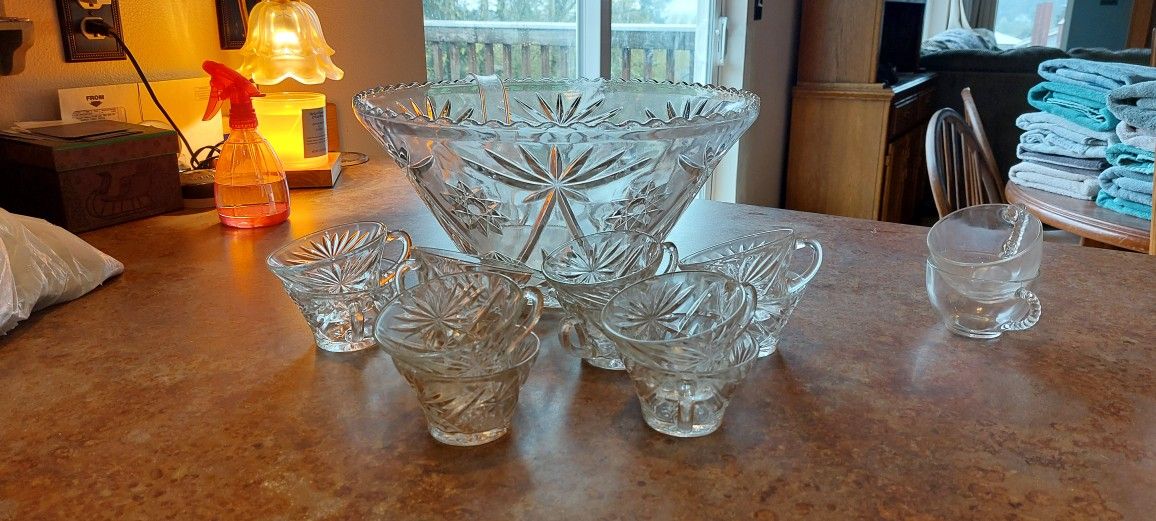 Antique Punch Bowl Set