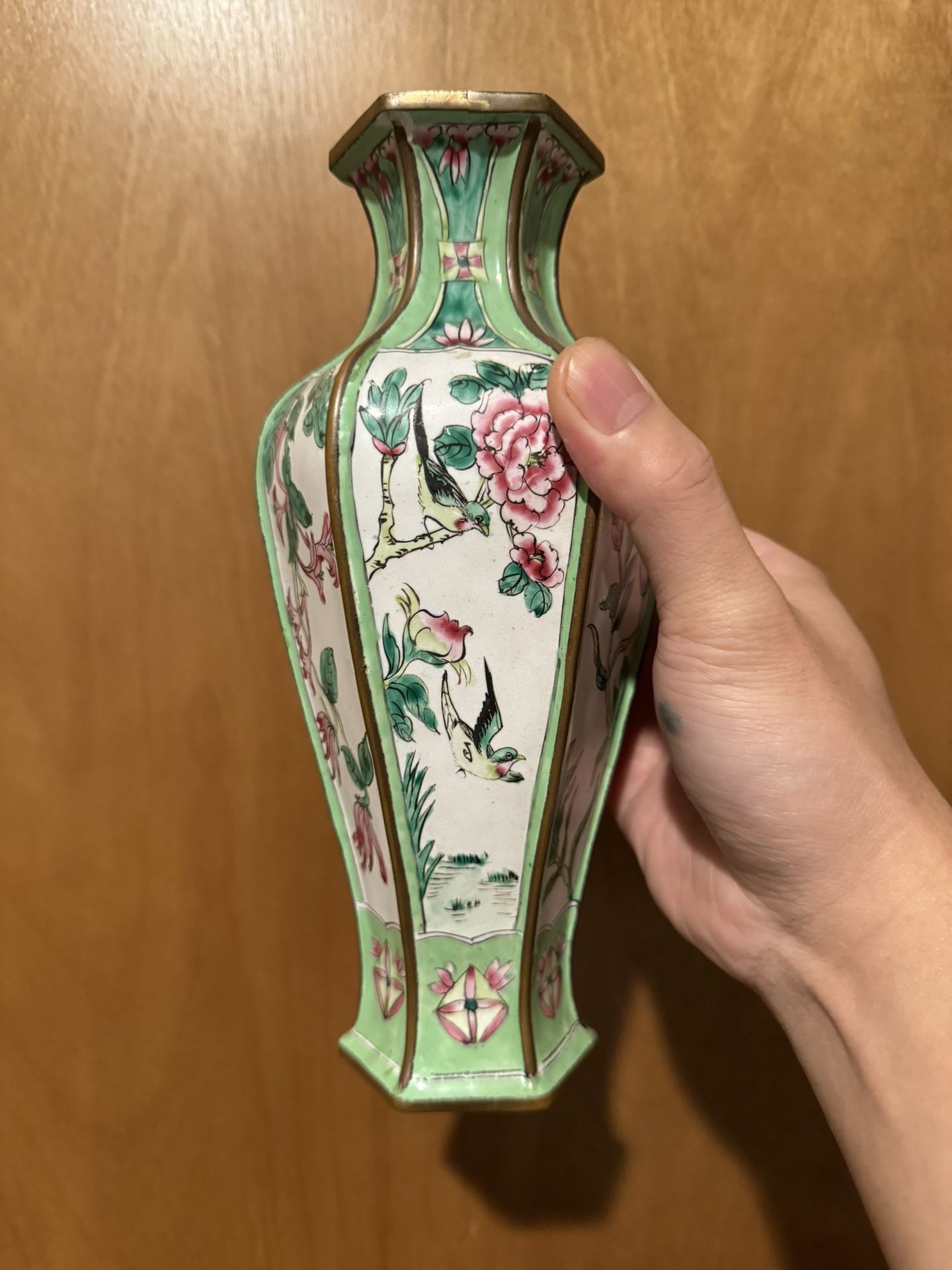 Vintage Chinese Enamel Cloisonné Vase
