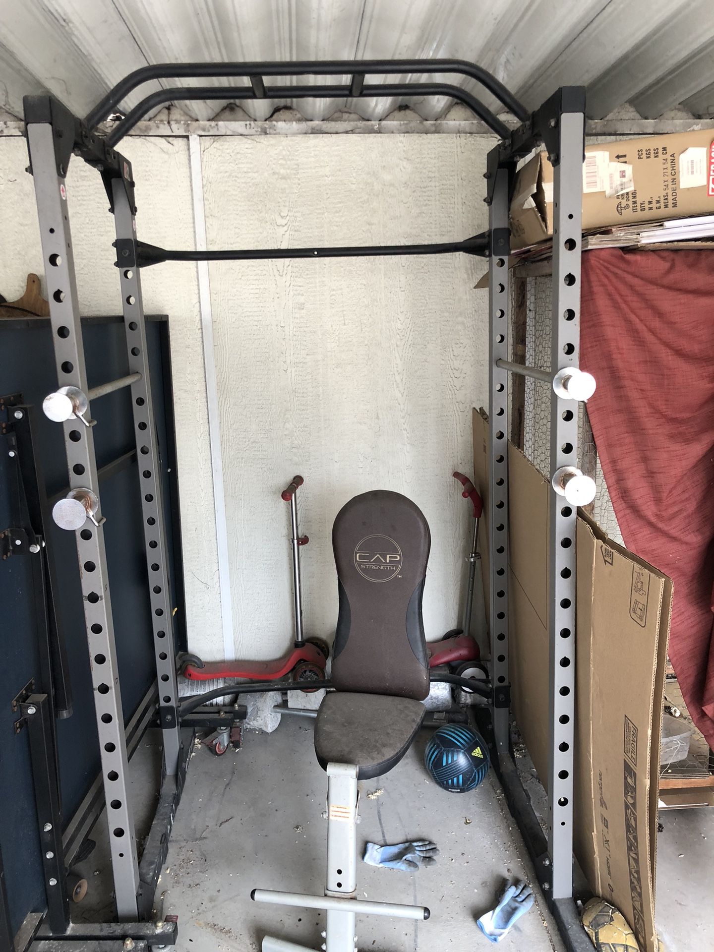 Squat/bench Rack with Equipment