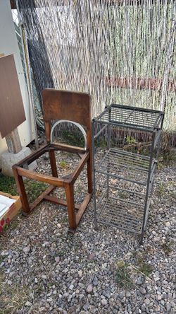 Free antique Chair and metal folding stand