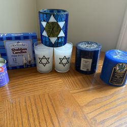 Jewish candles and candleholder (all for $5)