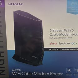 NETGEAR Nighthawk WiFi 6 Cable Modem Router 